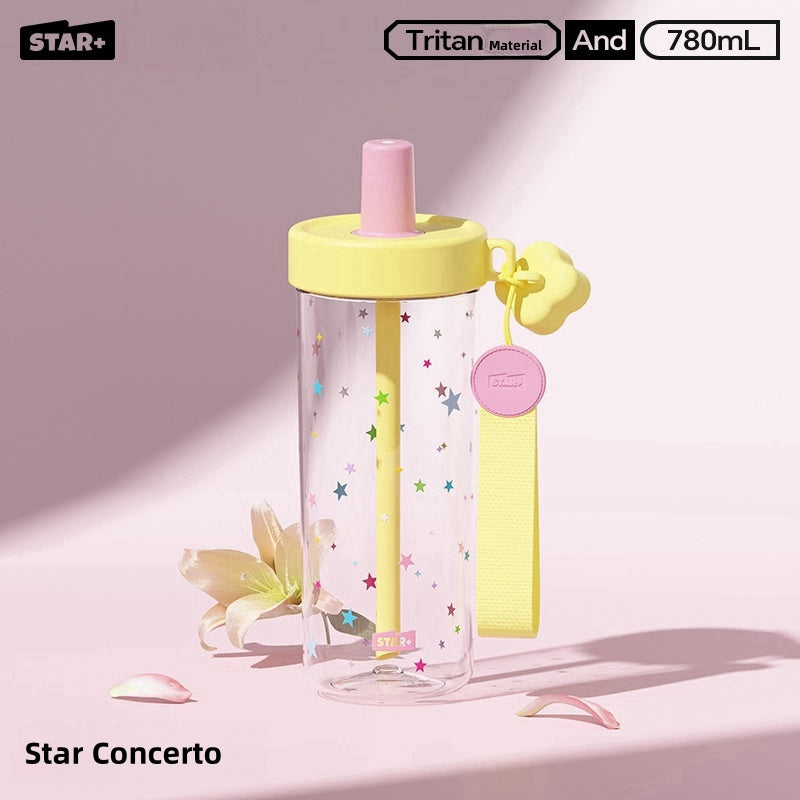 STAR+ Honey Girl Water Bottle – 780ml, Leak-Proof, BPA-Free Tritan Material, Colorful, Portable Design