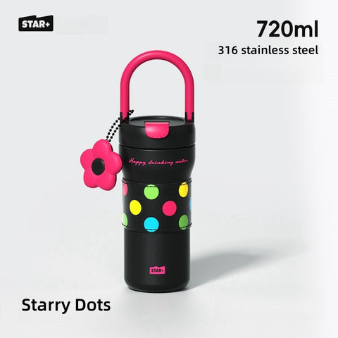 STAR+ 720ML Portable Thermal Water Bottle - Leak-Proof, BPA-Free, High-Capacity Insulated Flask