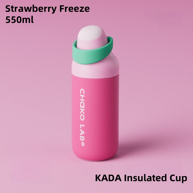 CHAKO LAB KADA Sports 700ml Insulated Water Bottle - Double Wall Vacuum, StrawShift™ Dual-Drink Mode, One-Hand Operation, 44°C/10°C 6H Temp Control