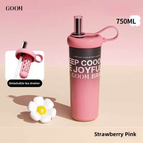 GOOM Sunshine Series Insulated Tumbler - 750mL Tea Infuser Bottle