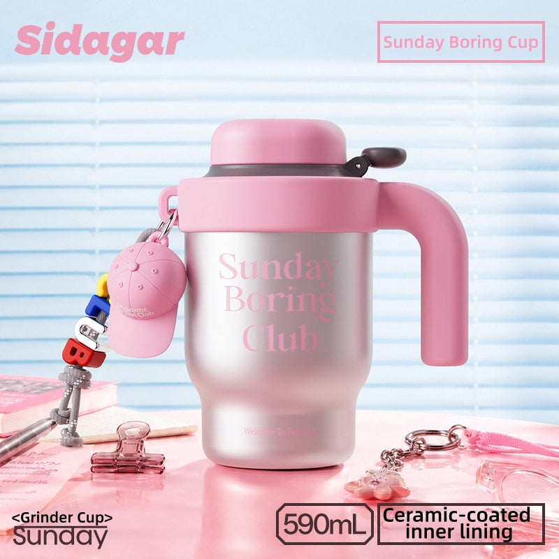 Sidagar Workday Club 590ml Ceramic-Lined Straw Tumbler