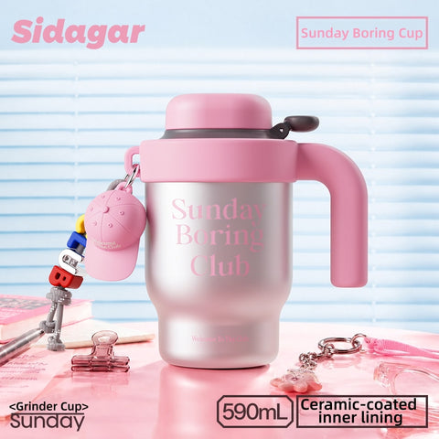 Sidagar Workday Club 590ml Ceramic-Lined Straw Tumbler