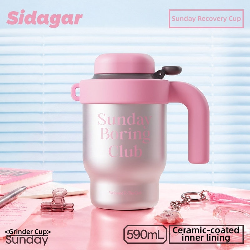 Sidagar Workday Club 590ml Ceramic-Lined Straw Tumbler