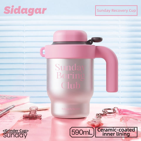 Sidagar Workday Club 590ml Ceramic-Lined Straw Tumbler