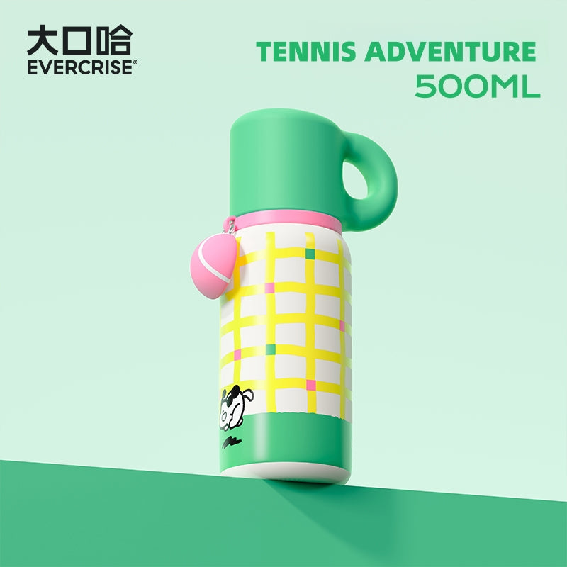 JoyVessel 500ml Insulated Stainless Steel Tumbler with Straw & Lid – Leakproof, Cute Design, Keep Warm & Cold, Perfect for Office, School, Gift