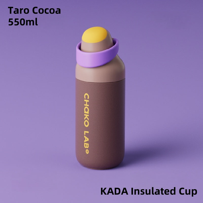 CHAKO LAB KADA Sports 700ml Insulated Water Bottle - Double Wall Vacuum, StrawShift™ Dual-Drink Mode, One-Hand Operation, 44°C/10°C 6H Temp Control
