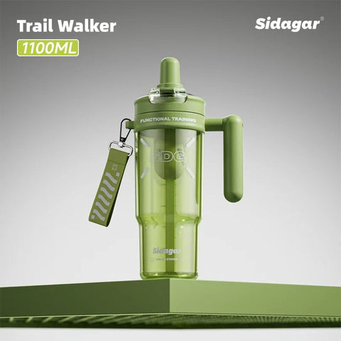 Sidagar 1100ml Tritan Gym Straw Water Bottle