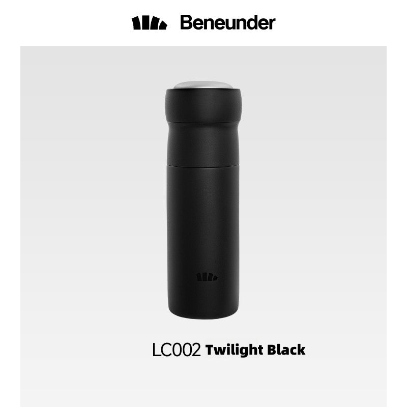 Beneunder Thermal Mug with 8s Rapid Cooling | Dual Chamber Insulated Bottle for 55°C Warm Water | 320ml+40ml SUS316L Outdoor Flask