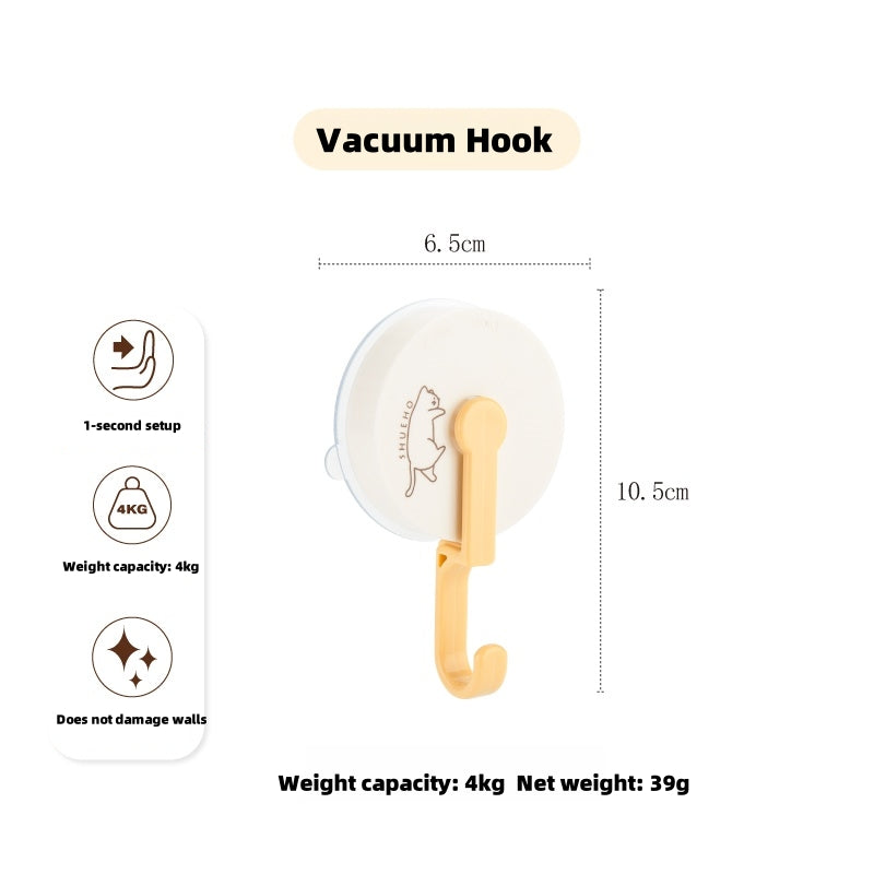 Orange Cat 6-Arm Rotating Hook - 360° Swivel, 3KG Heavy Duty, No Drill Adhesive Mount for Kitchen, Bathroom, Organizer