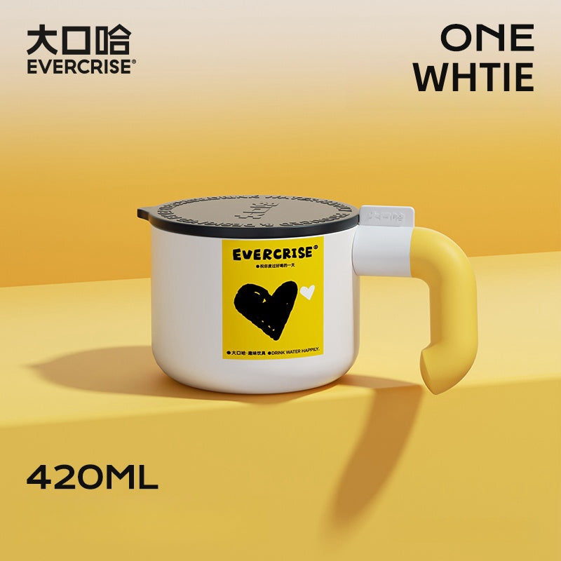 Evercrise High-Aesthetic Stainless Steel Mug Coffee Cup 420ml