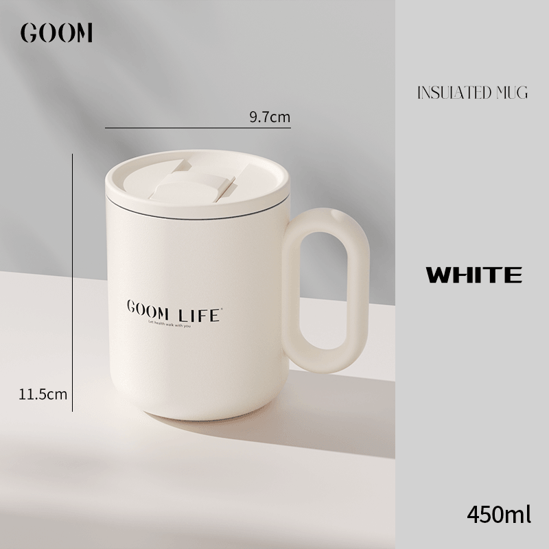 GOOM Premium Insulated Mug – Latte Series for Hot & Cold Beverages Cup 450ml