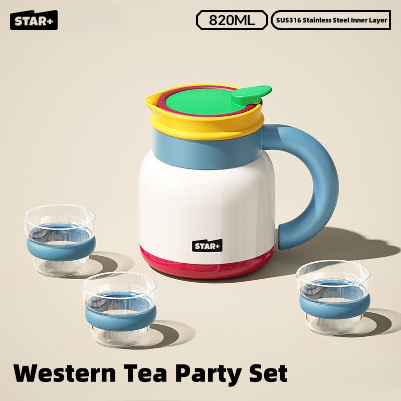 STAR+ Premium 820ml Retro Tea Brewing Pot - SUS 316 Stainless Steel | Long-Lasting Insulation, Versatile & Easy-to-Clean