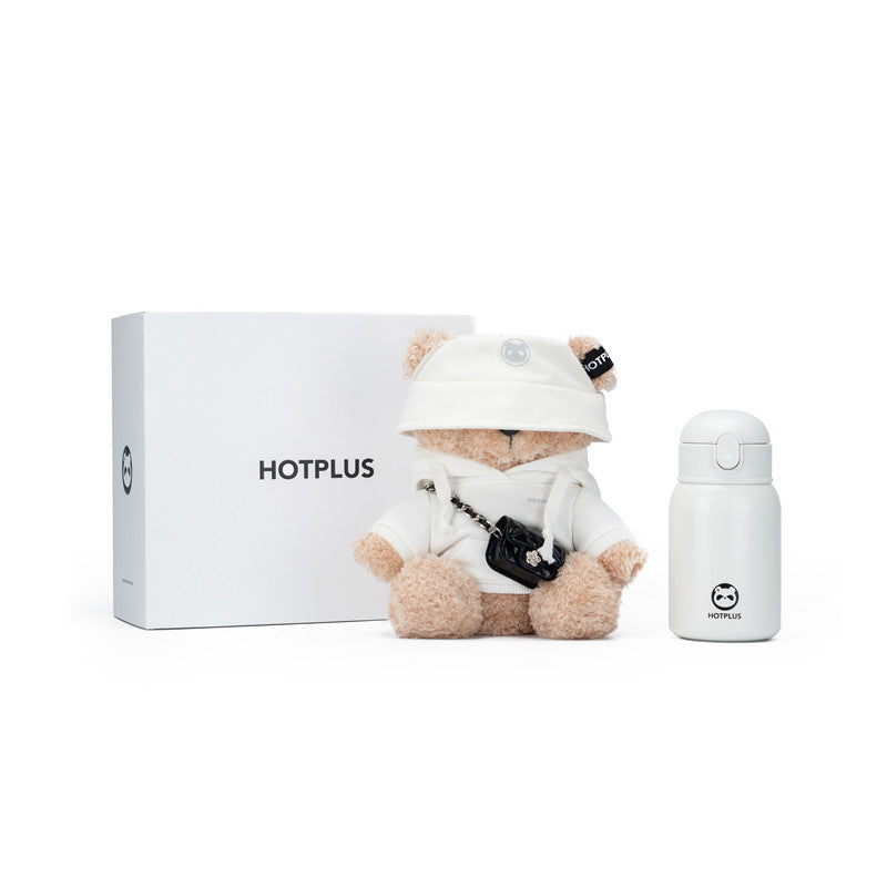 Hotplus Bear Insulated Water Bottle 450ml Bear Themed with Gift Box