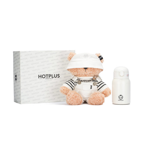 Hotplus Bear Insulated Water Bottle 450ml Bear Themed with Gift Box