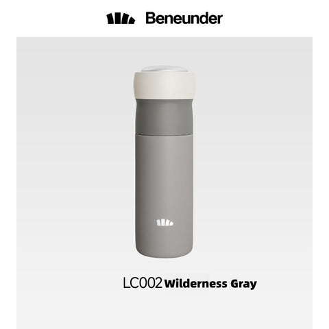 Beneunder Thermal Mug with 8s Rapid Cooling | Dual Chamber Insulated Bottle for 55°C Warm Water | 320ml+40ml SUS316L Outdoor Flask