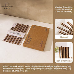 MDZF Natural Chicken Wing Wood Chopsticks Set – Handcrafted, Eco-Friendly, Non-Toxic Chopsticks with Vintage Design & Food-Safe Finish