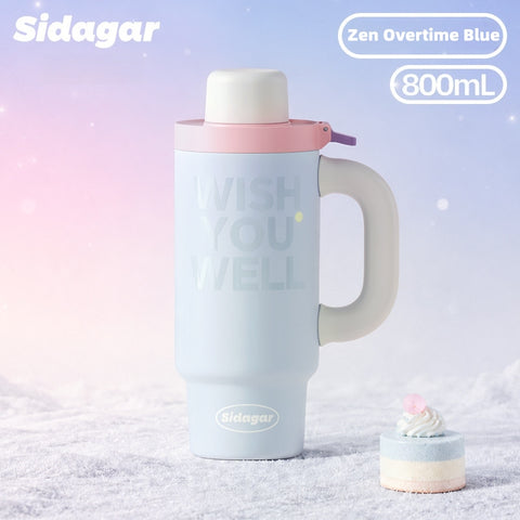 Sidagar 800ml Insulated Tumbler "Niuma" Beast of Burden Pro, 316L Ceramic Coated, Leakproof One-Click Mug