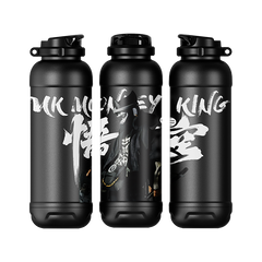 Wu Kong MK MONKEY KING 615ml Stainless Steel Insulated Water Bottle - Premium Outdoor Thermos with Anti-Slip Design, BPA-Free, Cultural Fusion Streetwear Style