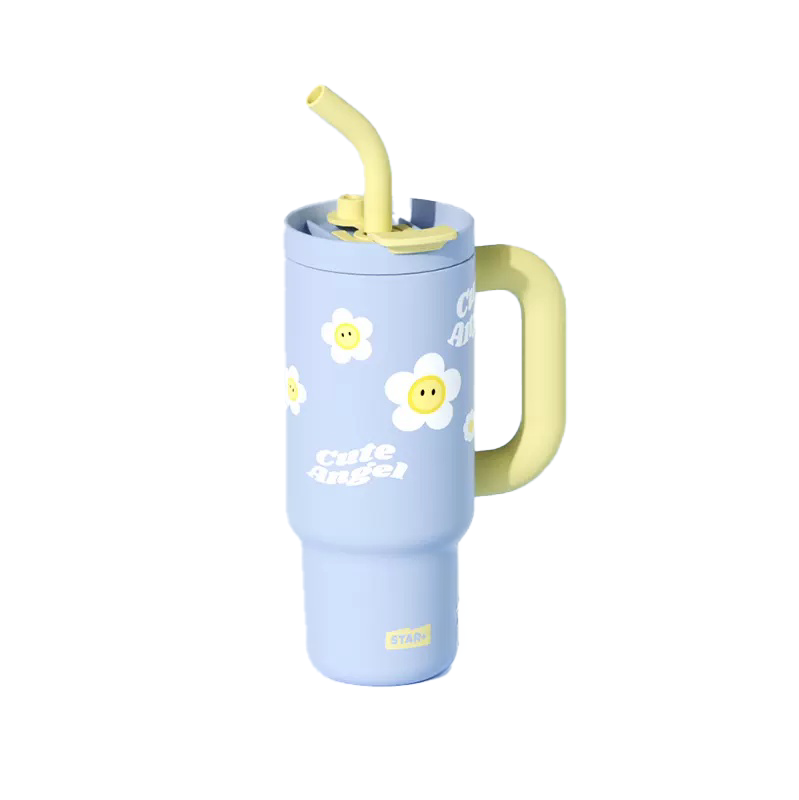 STAR+ Graffiti Mug Good Looks Straw Cup Water Bottle 1200ml