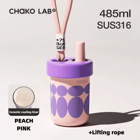 CHAKO LAB Ceramic Insulated BOBO Straw Cup 450ml