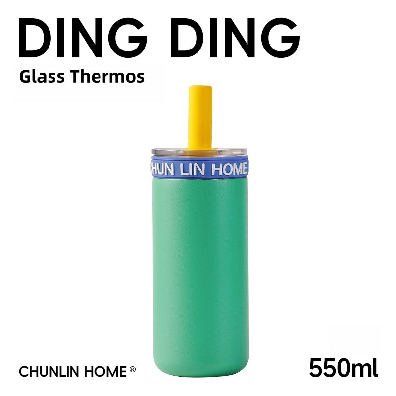 Premium 550ml Insulated Glass Cup with Removable Stainless Steel Liner – CHUNLIN HOME