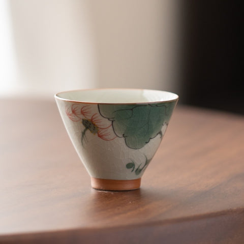 Handcrafted GE KILN Porcelain Tea Cup  - Exquisite Dehua Ceramic Craftsmanship