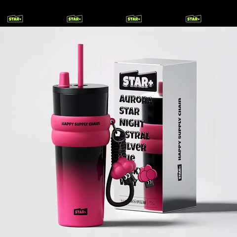 STAR+ Aurora Star Night Straw Cup 710ml