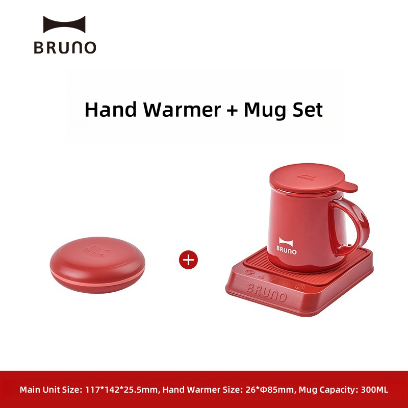 Bruno 24W Hand Warmer Mug Warmer – 8-Hour Intelligent Heat Retention, Multi-Temperature Control, Energy Efficient