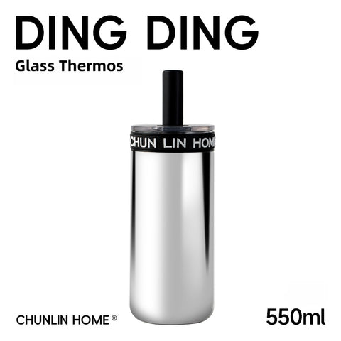 Premium 550ml Insulated Glass Cup with Removable Stainless Steel Liner – CHUNLIN HOME