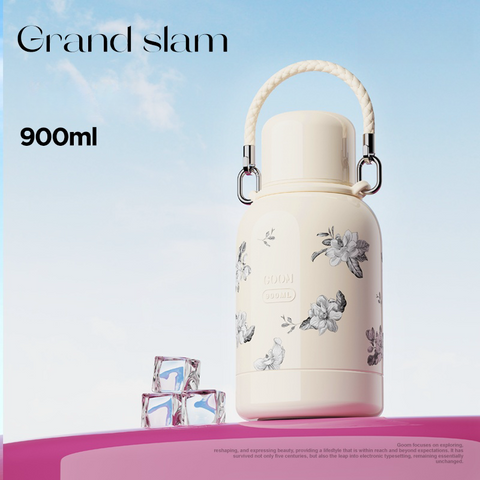 GOOM 900ml Large Capacity Vacuum Insulated Water Bottle with Built-in Tea Filter