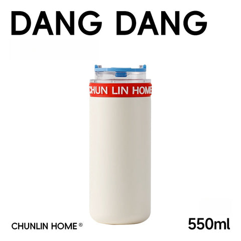 CHUNLIN HOME 550ml Double-Layer Insulated Glass & Stainless Steel Tumbler | Sleek, Durable, and Perfect for Hot & Cold Drinks