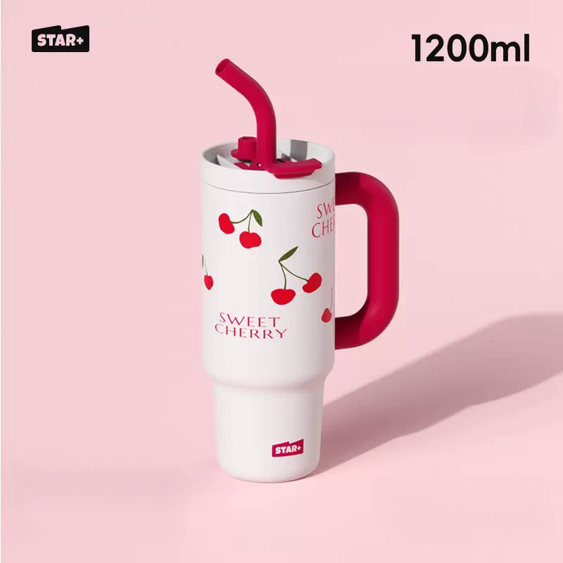 STAR+ Graffiti Mug Good Looks Straw Cup Water Bottle 1200ml