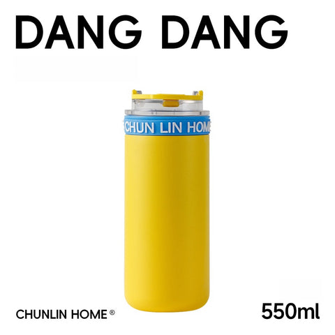 CHUNLIN HOME 550ml Double-Layer Insulated Glass & Stainless Steel Tumbler | Sleek, Durable, and Perfect for Hot & Cold Drinks