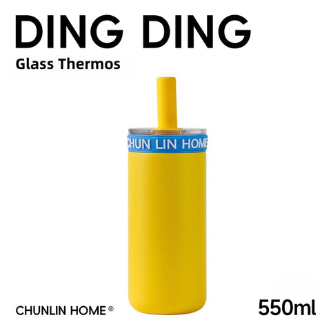 Premium 550ml Insulated Glass Cup with Removable Stainless Steel Liner – CHUNLIN HOME