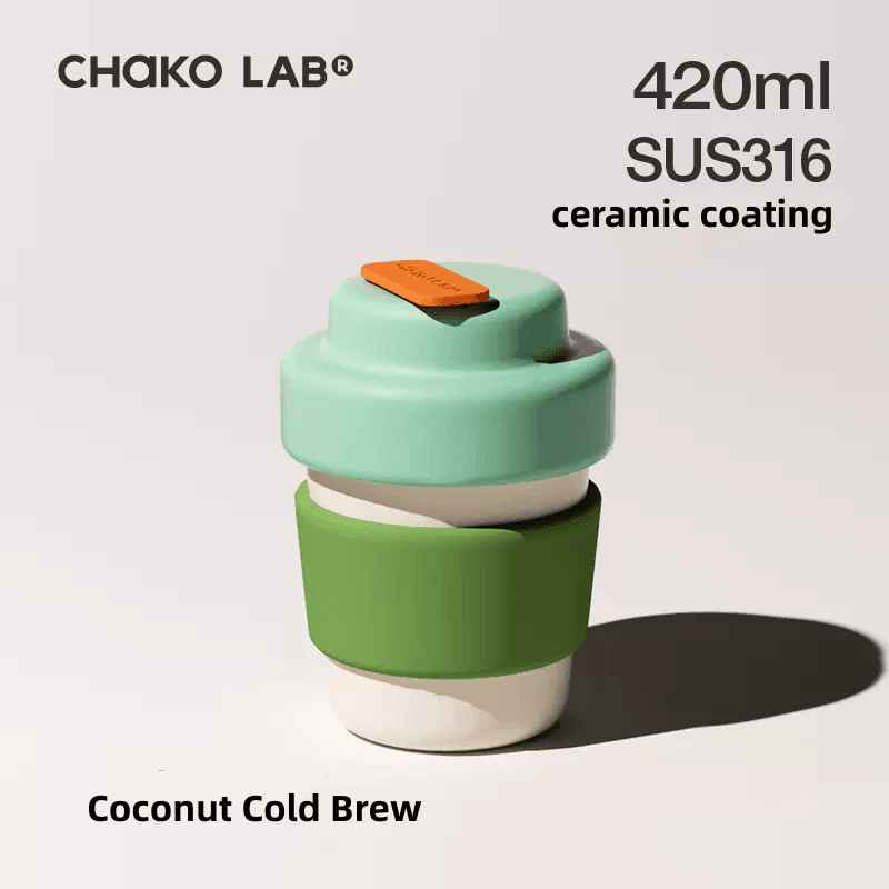 Chako Lab Ceramic Insulated Coffee Mug Water Bottle