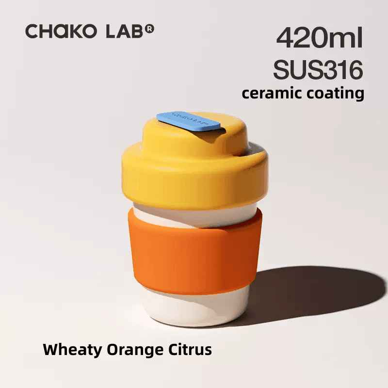 Chako Lab Ceramic Insulated Coffee Mug Water Bottle
